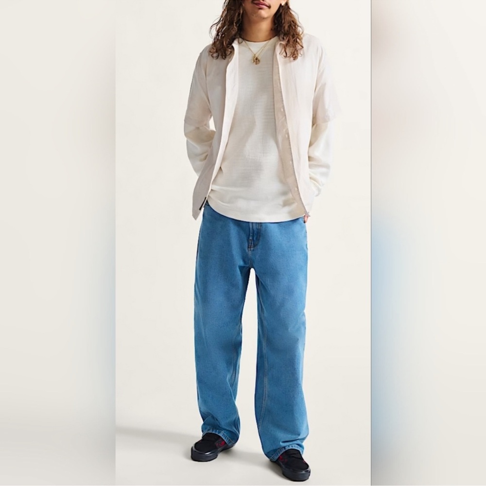 VANS Check-5 Baggy Denim Pants 
Color: Stonewash Blue